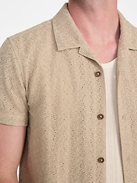 Wesley Crochet Resort Shirt