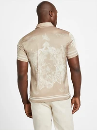 Eco Floral Mirror Satin Shirt