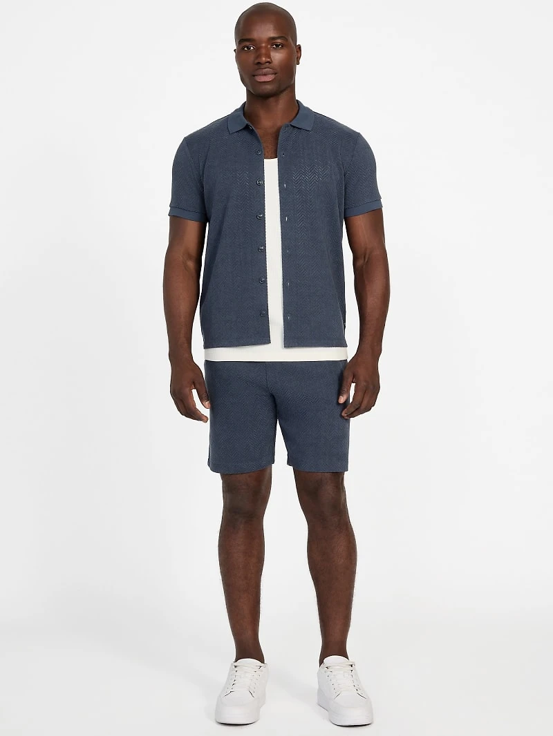 Eco Calvin Chevron-Knit Shirt