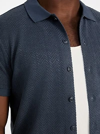Eco Calvin Chevron-Knit Shirt