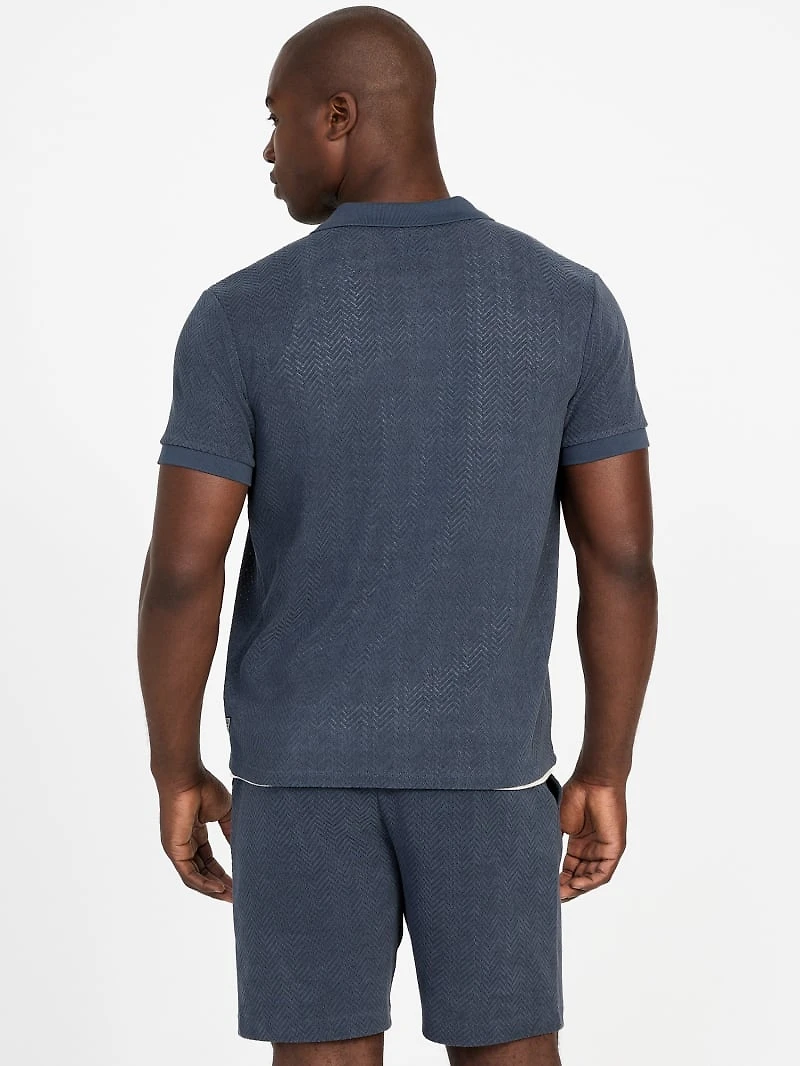 Eco Calvin Chevron-Knit Shirt