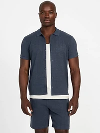 Eco Calvin Chevron-Knit Shirt