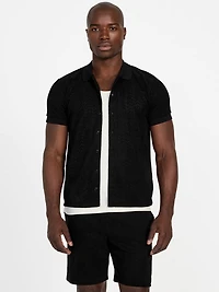 Eco Calvin Chevron-Knit Shirt