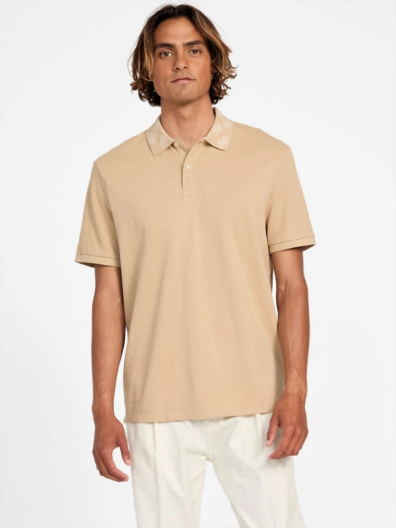 Eco Jacquard Logo Collar Polo