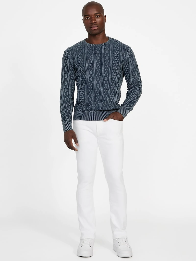 Herman Cable-Knit Washed Sweater