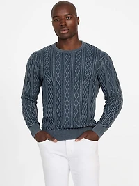 Herman Cable-Knit Washed Sweater
