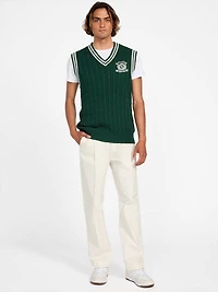Eco Holden V-Neck Cable-Knit Vest