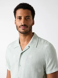 Embroidered Camp Shirt