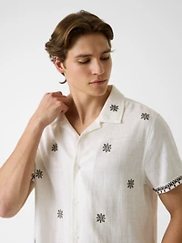 Embroidered Camp Shirt