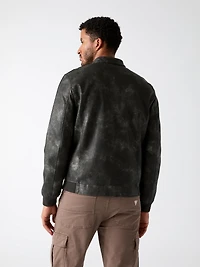 Faux-leather jacket