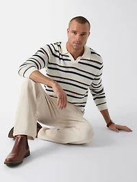 Striped viscose-blend sweater