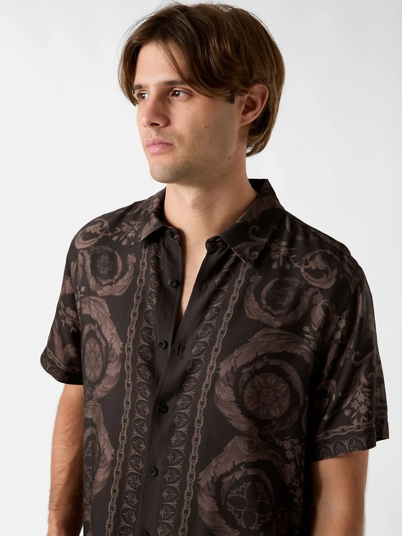 Baroque Border Print Shirt