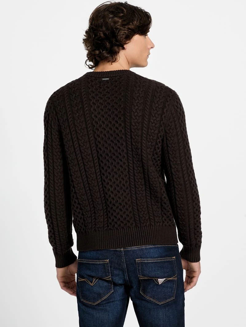 Eco Nathan Mixed Cable-Knit Sweater