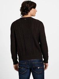 Eco Nathan Mixed Cable-Knit Sweater