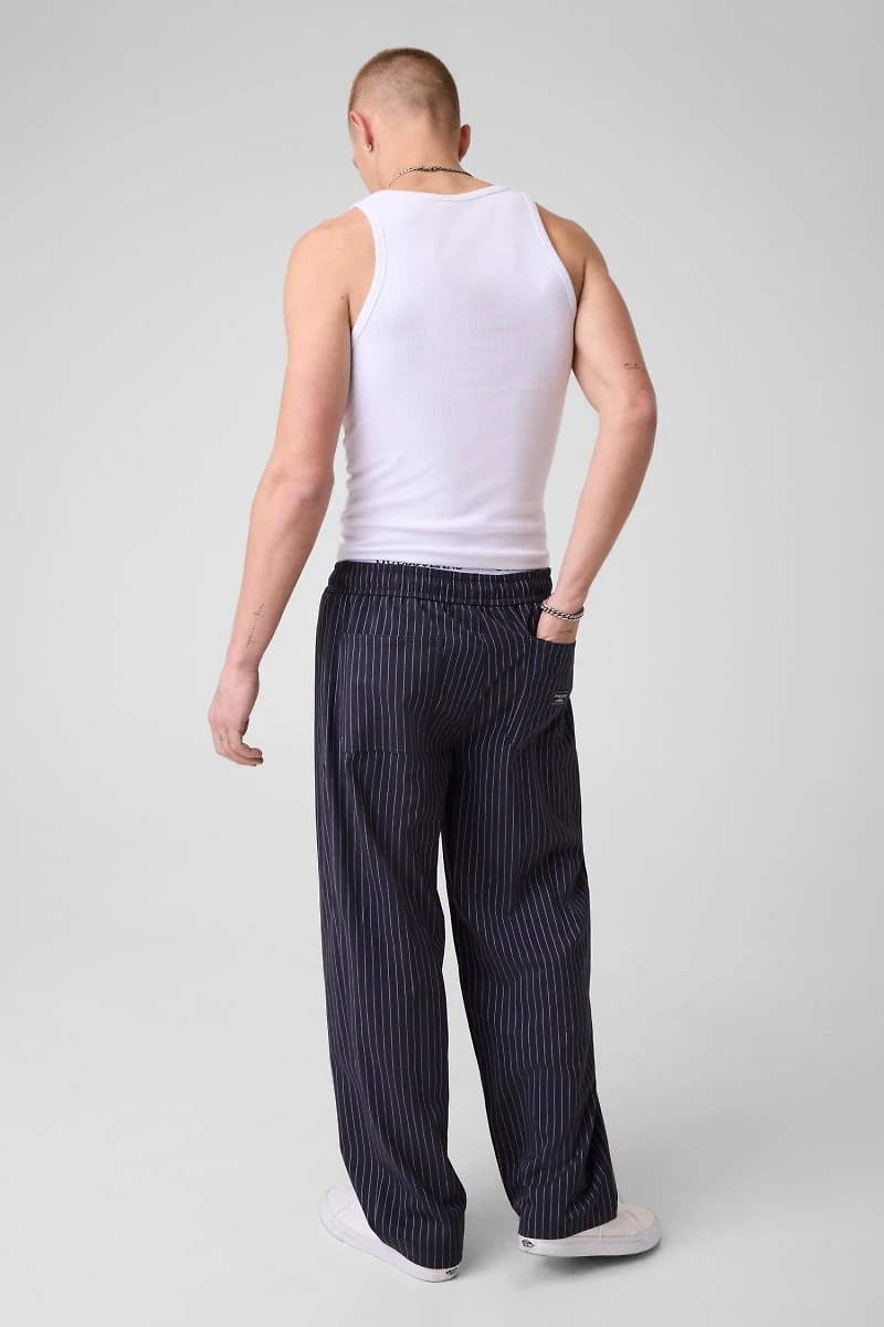 Pinstriped pants