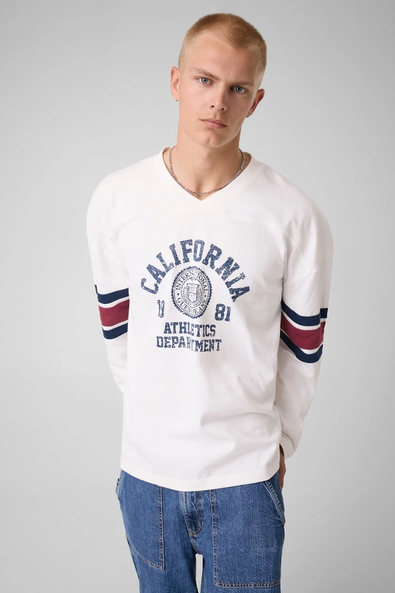Long-sleeves printed t-shirt