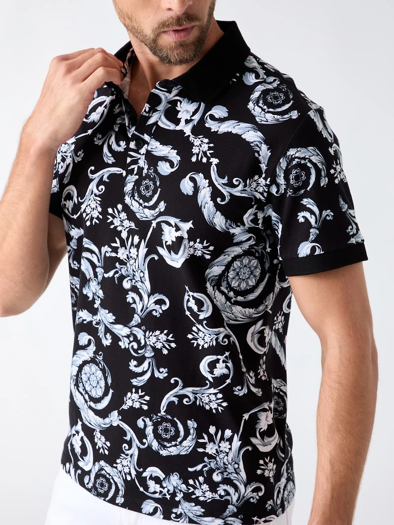 Printed polo shirt