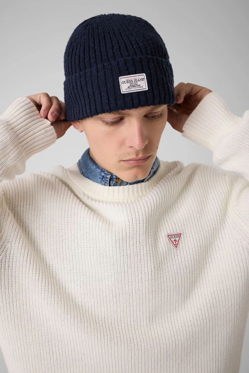 Logo patch beanie