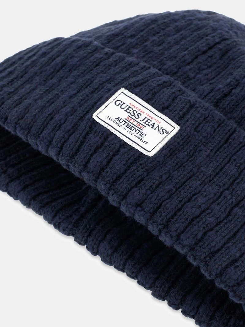 Logo patch beanie