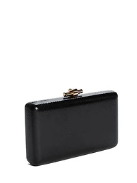 Gold-Tone Python Clutch