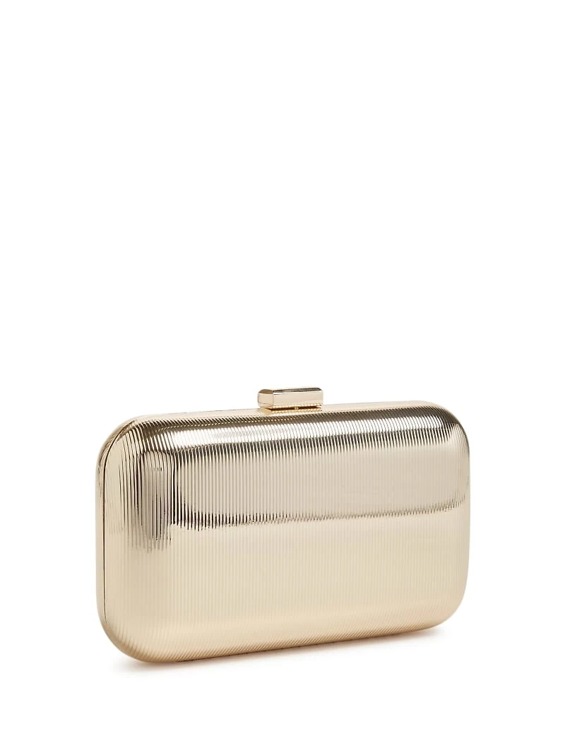 White Gold Textured Clutch