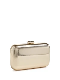 White Gold Textured Clutch