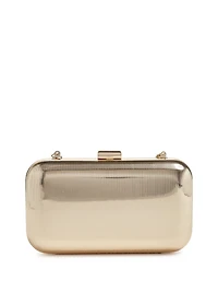 White Gold Textured Clutch