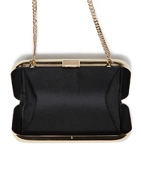 White Gold Textured Clutch