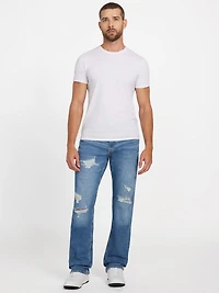 Eco Mason Destroyed Regular-Fit Straight Jeans