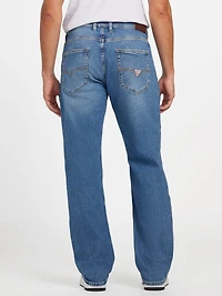 Eco Mason Destroyed Regular-Fit Straight Jeans