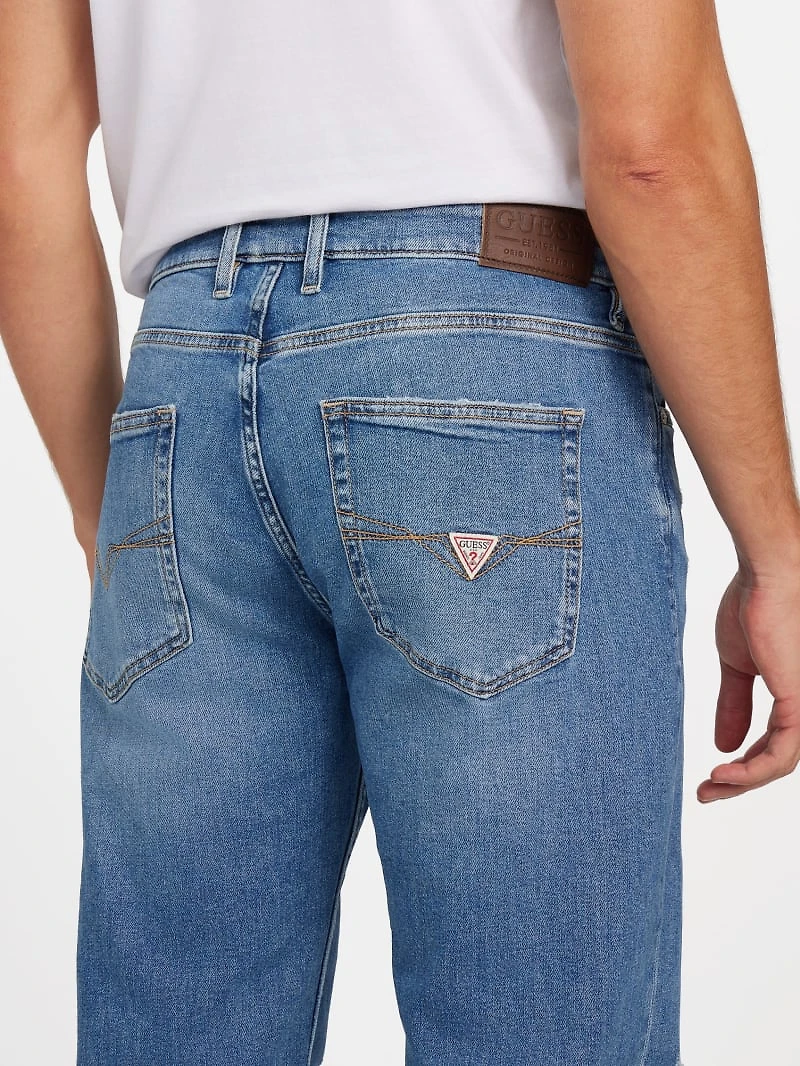 Eco Mason Destroyed Regular-Fit Straight Jeans