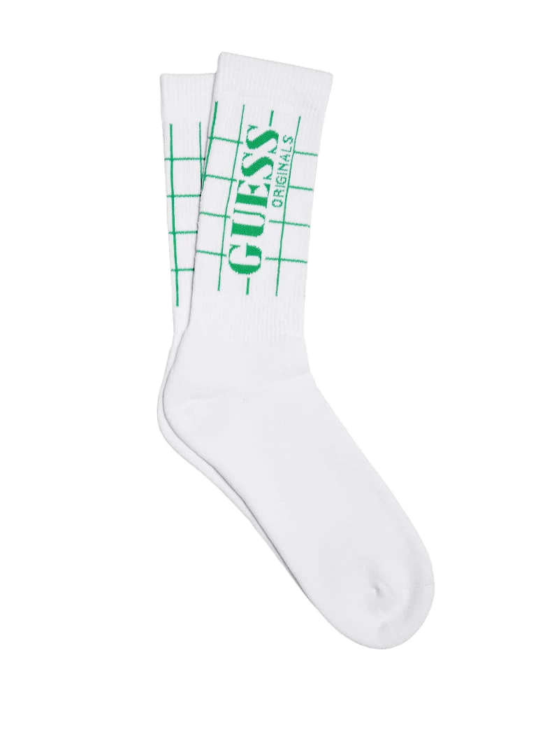 GUESS Originals Grid Crew Socks