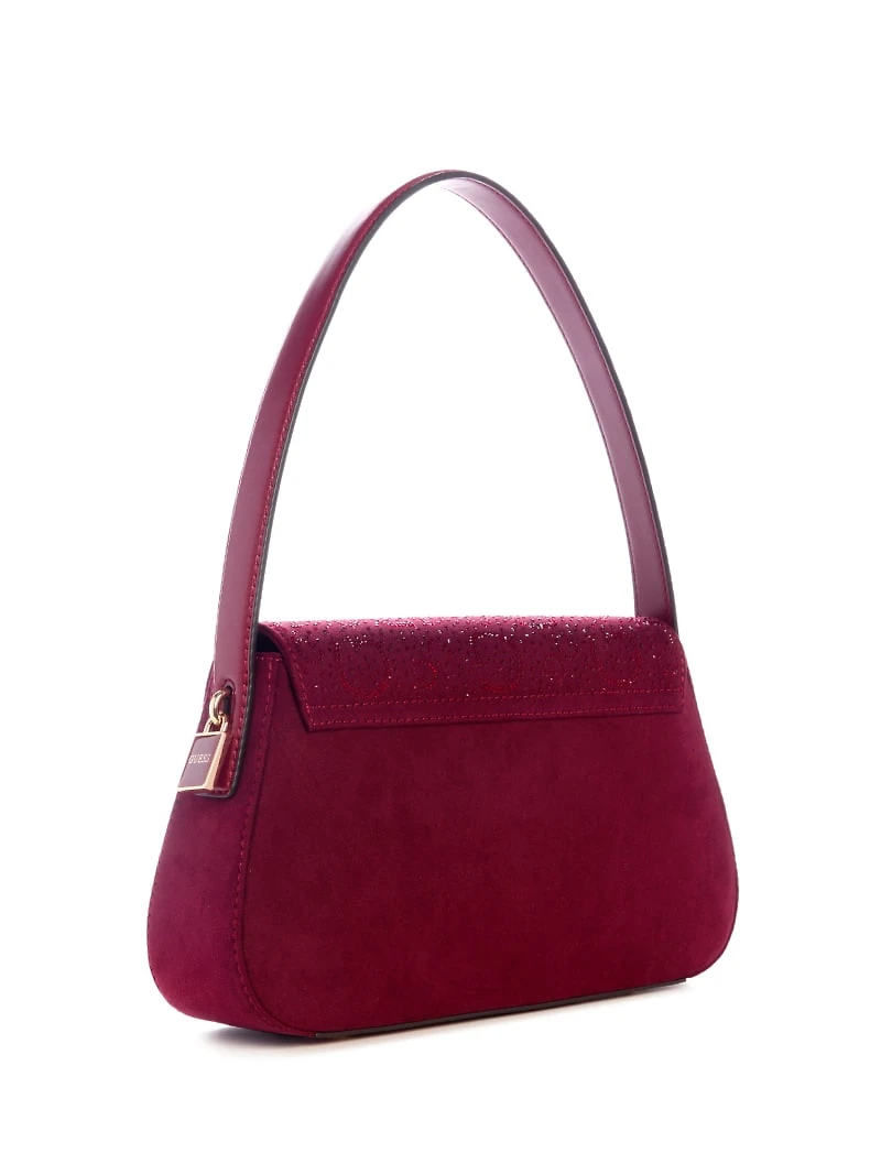 Avelina Rhinestone Logo Shoulder Bag