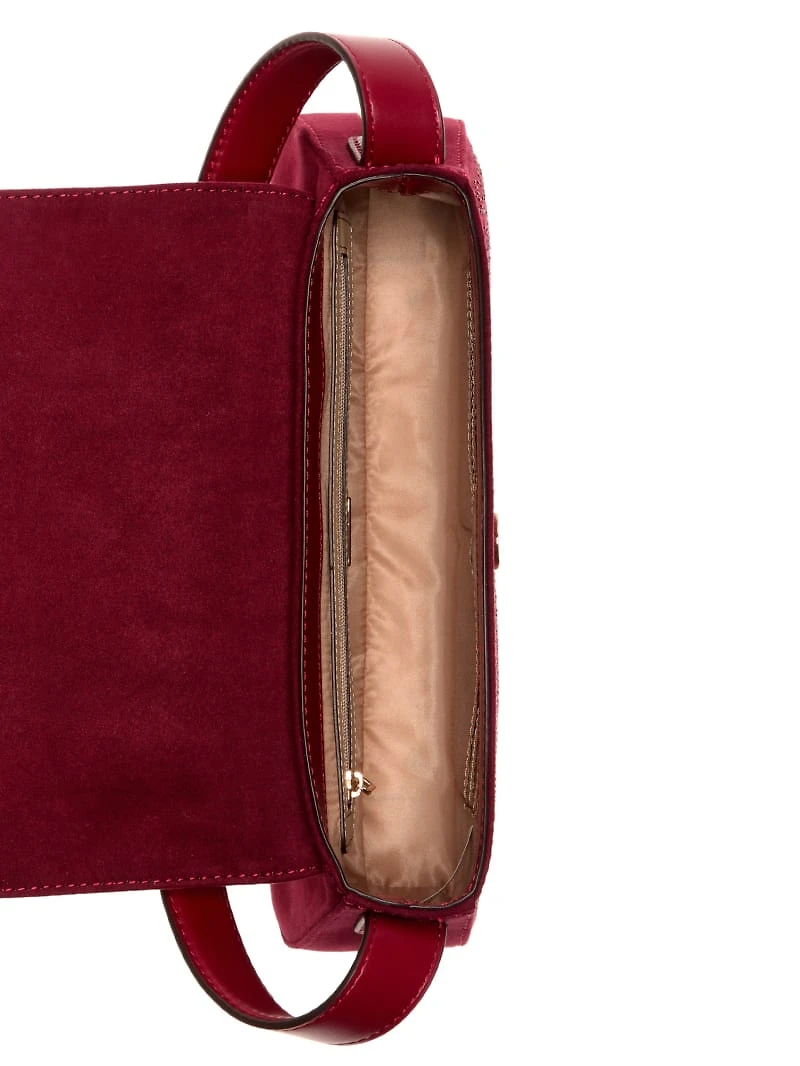 Avelina Rhinestone Logo Shoulder Bag