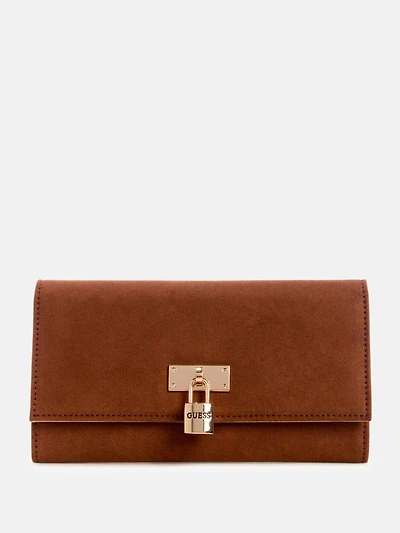 Kaline Faux-Suede Slim Clutch Wallet