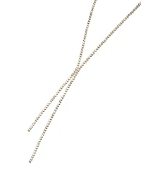 Gold-Tone Crystal Y Necklace