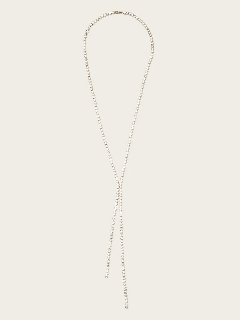 Gold-Tone Crystal Y Necklace