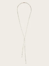 Gold-Tone Crystal Y Necklace