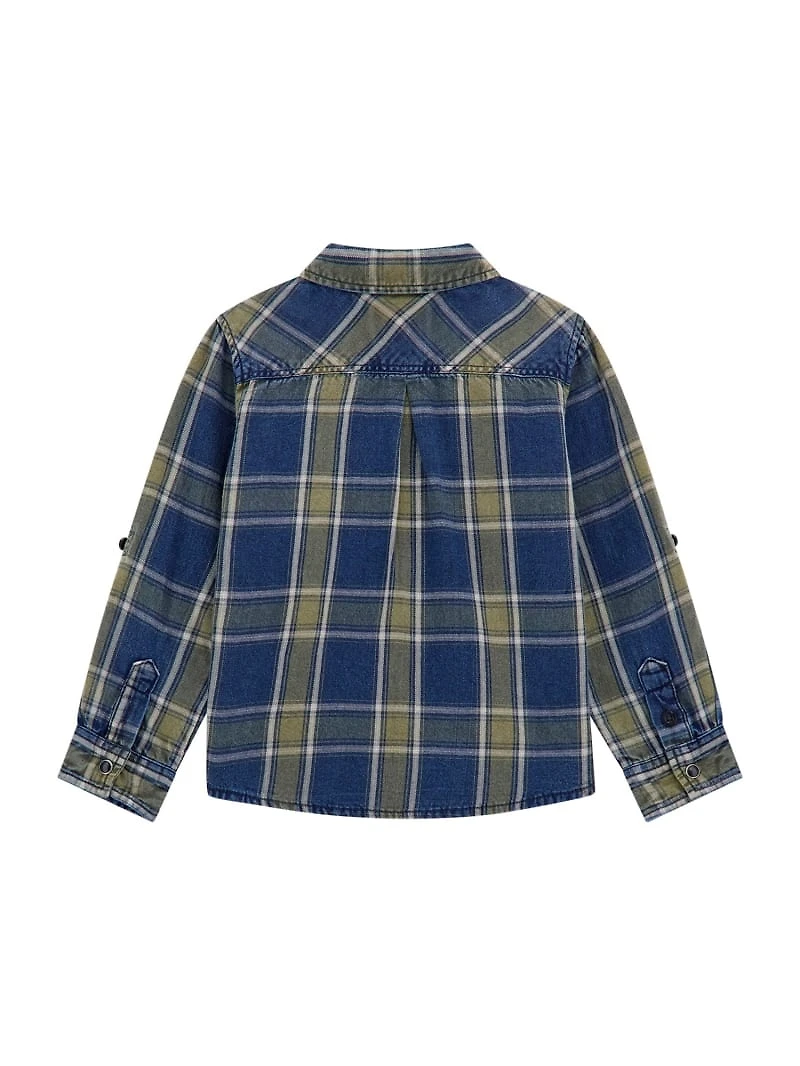 Plaid Twill Long-Sleeve Shirt (3M-7)