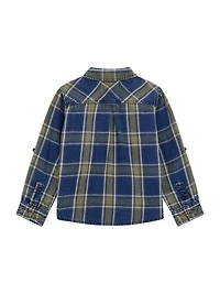 Plaid Twill Long-Sleeve Shirt (3M-7)