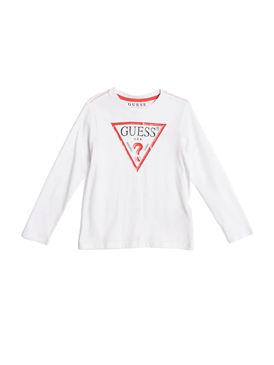 GUESS Kids Long-Sleeve Logo Tee (7