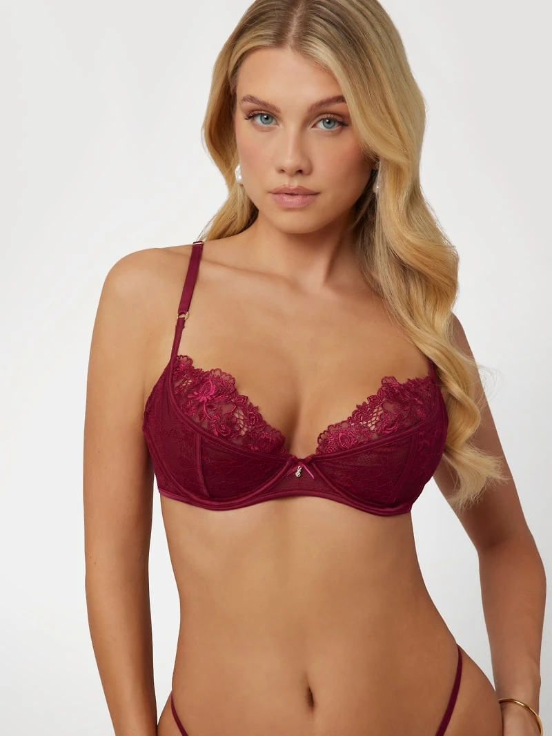 Rebecca Floral Lace Balcony Bra