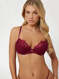 Rebecca Floral Lace Balcony Bra