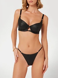 Tania Faux-Leather Thong Panty