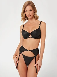 Tania Faux-Leather Suspender Belt