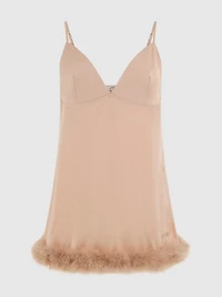 Eco Mini Feather Slip Dress