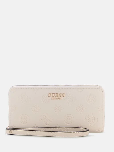 Laurel II Debossed Peony Large Wallet