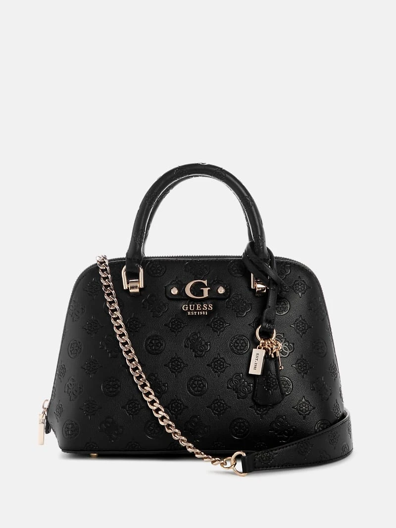 Dita Debossed Peony Dome Satchel