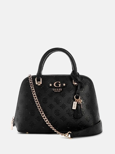 Dita Debossed Peony Dome Satchel