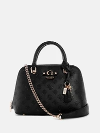 Dita Debossed Peony Dome Satchel